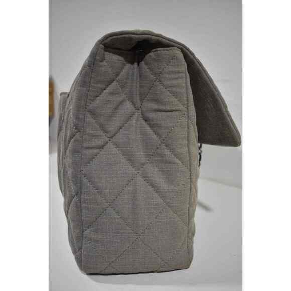Chanel XXL Maxi 2.55 Reissue Airlines Classic Flap Grey Denim Logo Shoulder Bag - Picture 4 of 12